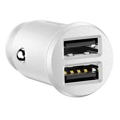 Baseus Grain 2x USB 5V 3,1A nabíječka do auta (bílá)