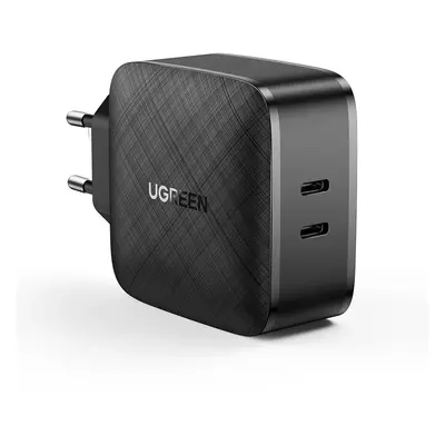 Síťová nabíječka Ugreen 2x USB Type C 66W Power Delivery 3.0 Quick Charge 4.0+ černá (CD216)