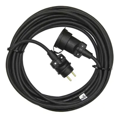 Venkovní prodlužovací kabel 30 m / 1 zásuvka / černý / guma / 230 V / 1,5 mm2