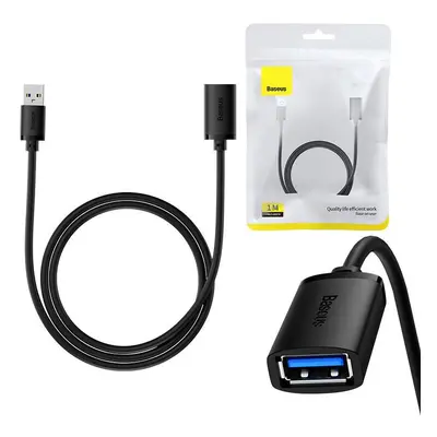 Prodlužovací kabel Baseus USB 3.0 samec-samice, řada AirJoy, 1 m (černý)