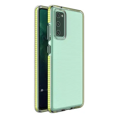 Gelové pouzdro Spring Case s barevným rámečkem pro Samsung Galaxy S21 5G žluté