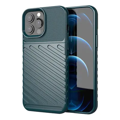 Thunder Case flexibilní pancéřový kryt pro iPhone 13 Pro Max zelený