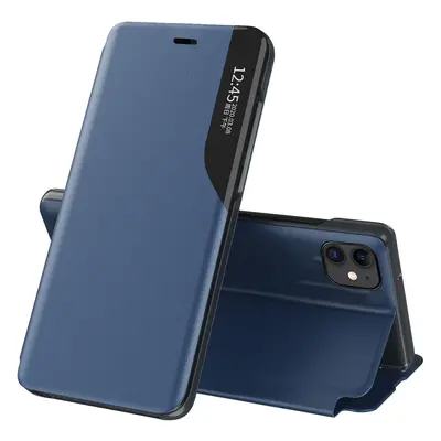 Eco Leather View Case elegantní flipové pouzdro s funkcí stojánku pro iPhone 13 Pro Max modré