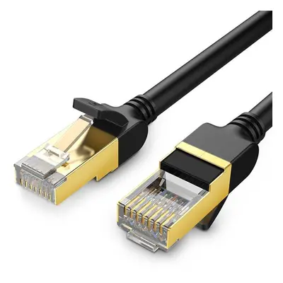 UGREEN NW107 Kruhový síťový kabel Ethernet RJ45, Cat.7, STP, 1m (černý)