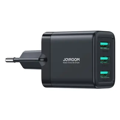 Síťová nabíječka Joyroom JR-TCN02 3xUSB-A 17W 3,4A - černá