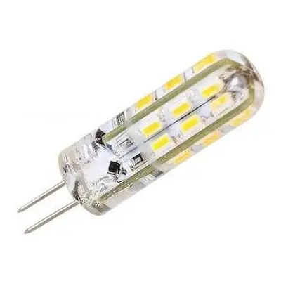 LED žárovka 2W 24xSMD3014 G4 220lm TEPLÁ silikon 12V DC