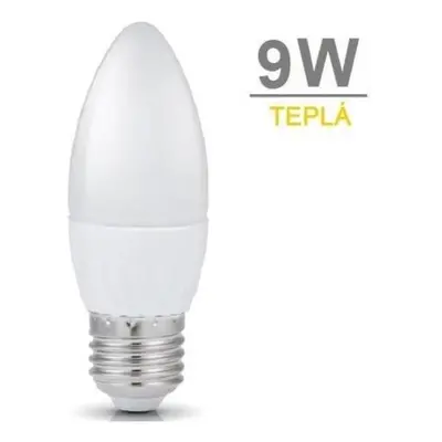 LED žárovka 9W 12xSMD2835 E27 675lm Teplá