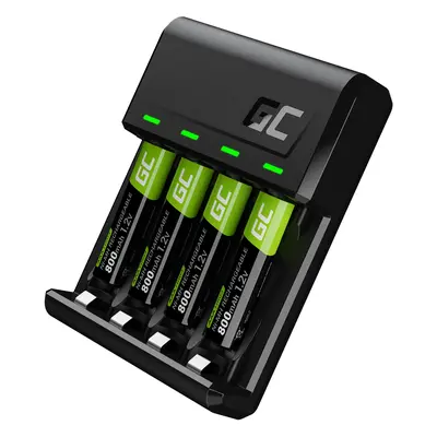 Set Green Cell GC VitalCharger a 4x baterie AAA HR03 800mAh