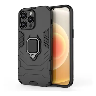 Pouzdro Ring Armor pro iPhone 14 Pro obrněné pouzdro s magnetickým držákem, černé