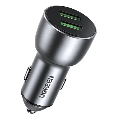 UGREEN CD213 QC 3.0 nabíječka do auta, 2xUSB, 36W (šedá)