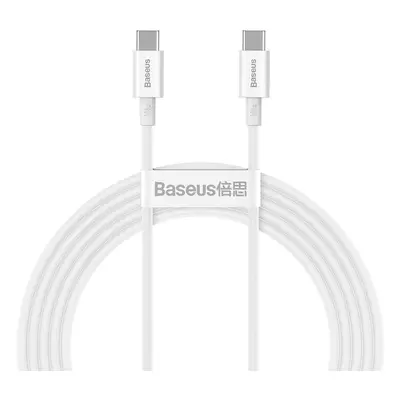 Kabel USB-C na USB-C Baseus Superior Series, 100 W, 2 m (bílý)