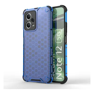 Pouzdro Honeycomb pro Xiaomi Redmi Note 12 5G / Poco X5 5G pancéřové hybridní pouzdro modré barv