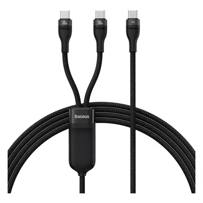 Kabel USB 2v1 Baseus Flash Series USB-C na USB-C 100W, 1,5 m (černý)