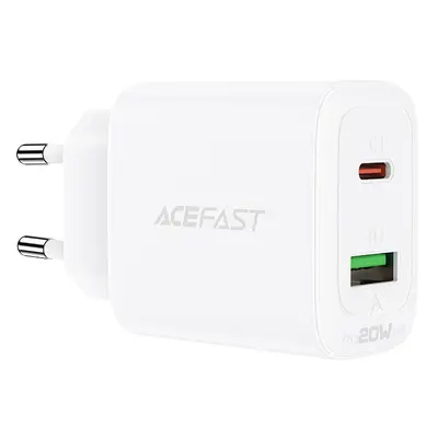 Síťová nabíječka Acefast USB typu C / USB 20 W, PPS, PD, QC 3.0, AFC, FCP bílá (A25 bílá)