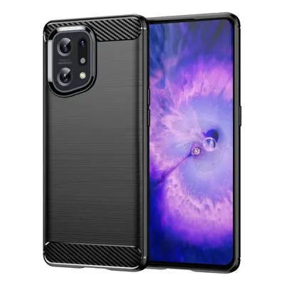 Ohebné pouzdro Carbon Case Oppo Find X5 černé