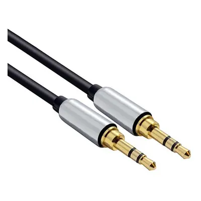 Solight JACK audio kabel, JACK 3,5mm konektor - JACK 3,5mm konektor, stereo, blistr, 1m