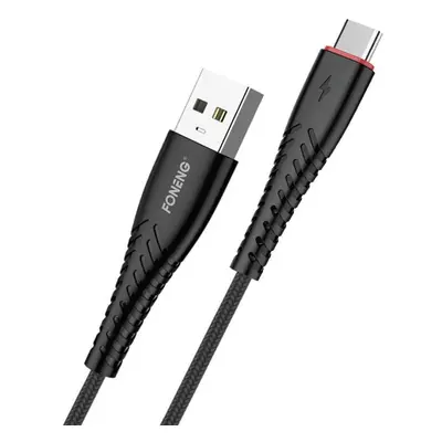 Kabel USB na USB-C Foneng X15, 2,4A, 1,2 m (černý)