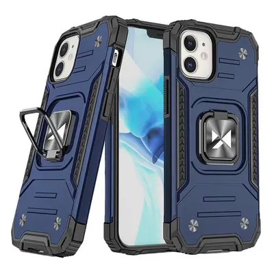 Wozinsky Ring Armor iPhone 14 Plus pancéřové pouzdro s magnetickým držákem kroužek modrý