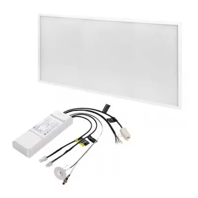 LED panel 30×60, obdélníkový vestavný bílý, 18W neutrální bílá, Emergency