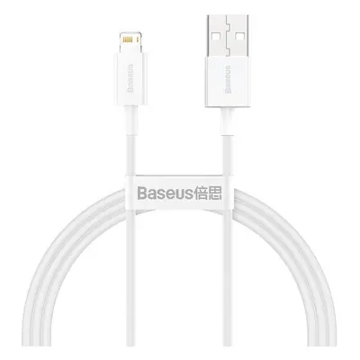 Kabel USB na Lightning Baseus Superior Series, 2,4 A, 1 m (bílý)