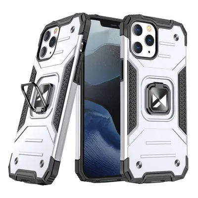 Wozinsky Ring Armor pouzdro iPhone 14 Pro obrněné pouzdro magnetický držák kroužek stříbrný