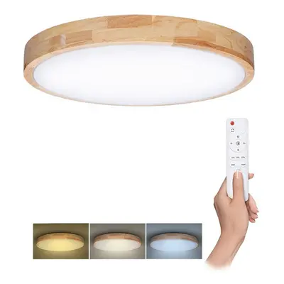 Solight LED osvětlení s dálkovým ovladačem Solid Oak, 60W, 4200lm, 51cm, změna chromatičnosti, s