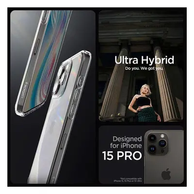 Pouzdro Spigen Crystal Hybrid pro iPhone 15 Pro - čiré