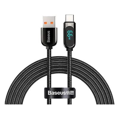 Kabel USB na USB-C Baseus Display, 66W, 2m (černý)