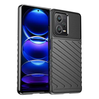 Thunder Case pouzdro pro Xiaomi Redmi Note 12 Pro+ silikonové pancéřové pouzdro černé