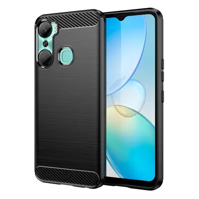 Karbonové pouzdro pro Infinix Hot 12 Pro flexibilní silikonové karbonové pouzdro černé barvy