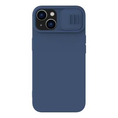 Nillkin CamShield Silky Silicone Case Pouzdro na iPhone 14 Plus s krytem fotoaparátu modré