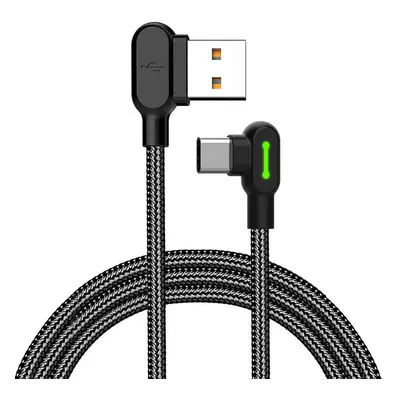 Úhlový kabel USB-C Mcdodo CA-5280 LED, 3 m (černý)