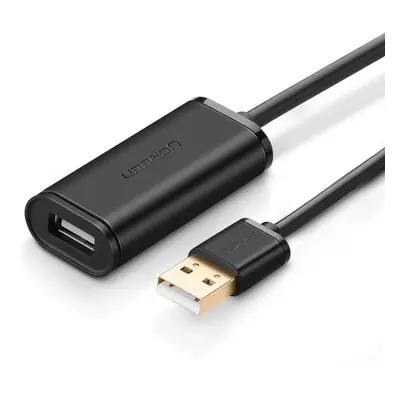 Prodlužovací kabel UGREEN US121 USB 2.0, aktivní, 10 m (černý)