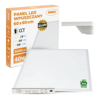 LED panel 60x60 40W CCT zapuštěný