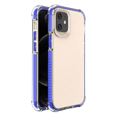 Gelové pružné pancéřové pouzdro Spring Armor s barevným rámečkem pro iPhone 12 mini modré