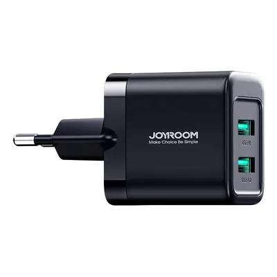 Síťová nabíječka Joyroom JR-TCN01 2xUSB-A 12W 2,4A - černá