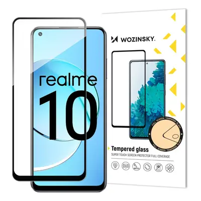 Wozinsky Full Glue Tempered Glass Realme 10 9H tvrzené sklo přes celou obrazovku s černým rámečk