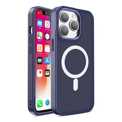 Magnetické pouzdro s MagSafe Color Matte Case pro iPhone 14 Plus - modré