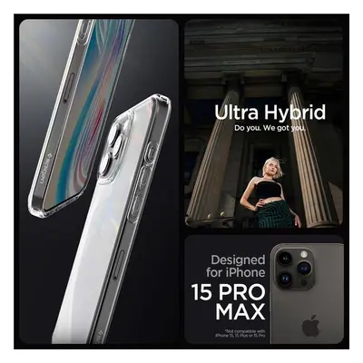 Pouzdro Spigen Ultra Hybrid pro iPhone 15 Pro Max - čiré matné