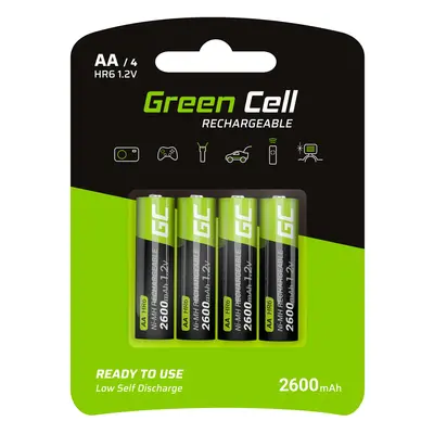 Green Cell Nabíjecí Baterie 4x AA R6 2600mAh