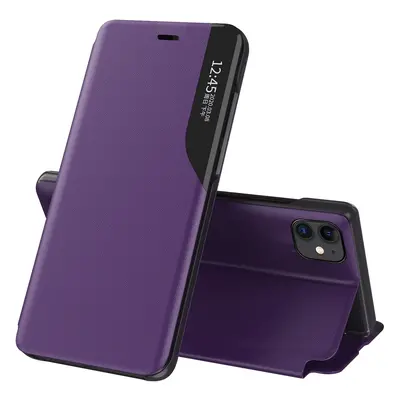 Eco Leather View Case elegantní pouzdro s flipovým krytem a funkcí stojánku iPhone 13 mini fialo