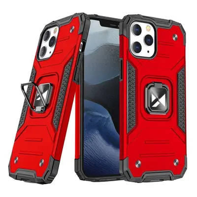 Wozinsky Ring Armor pouzdro iPhone 14 Pro Max obrněné pouzdro magnetický držák kroužek červený