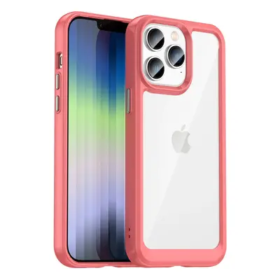 Outer Space Case Pevné pouzdro pro iPhone 14 Pro Max s gelovým rámečkem červené