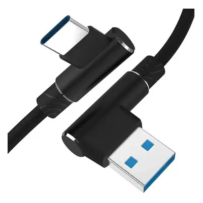 AM30 | Typ-C 2M | Úhlový nabíjecí USB kabel telefonu | Rychlé nabíjení 3.0 2.4A černá