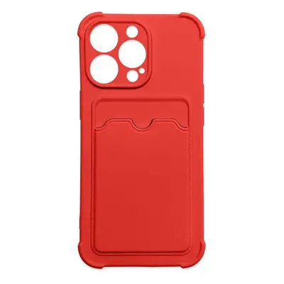 Card Armor Case pouzdro pro iPhone 13 mini card wallet silicone armor case Air Bag red