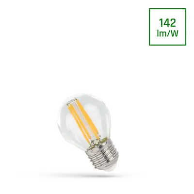 LED BALL P45 E-27 230V 6W COG Teplá bílá CLEAR SPECTRUM