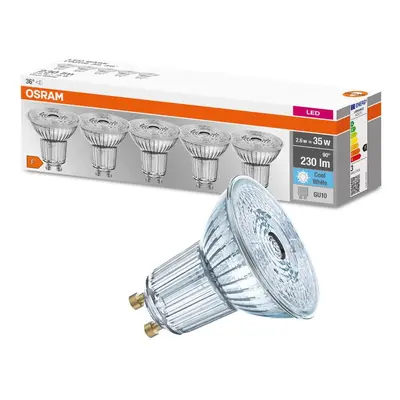 5PAK LED žárovka LED GU10 2,6W = 35W 230lm 4000K Neutrální 36° OSRAM Base