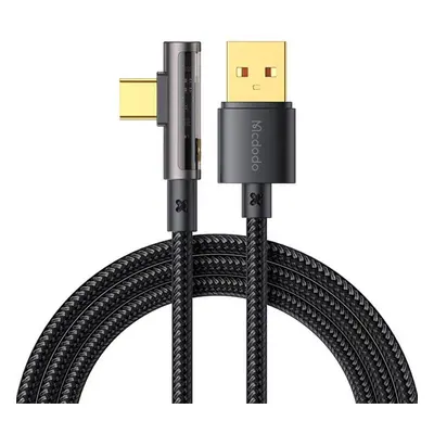 Úhlový kabel Prism USB na USB-C Mcdodo CA-3380, 6A, 1,2 m (černý)