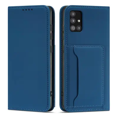 Magnetové pouzdro na karty pro Xiaomi Redmi Note 11 peněženka pouzdro na karty modré