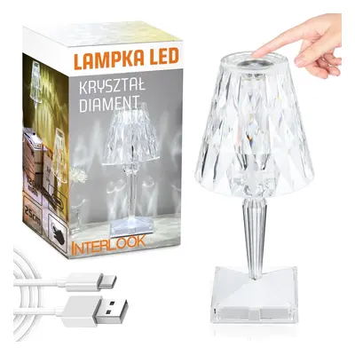 DTL-C03-WYN | Křišťálová noční lampa | Dotyková stolní lampa | Moderní LED lampa